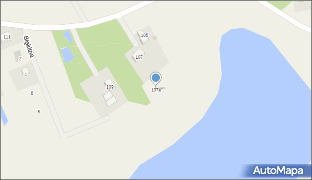 Sierakowice, Jeziorna, 107a, mapa Sierakowice