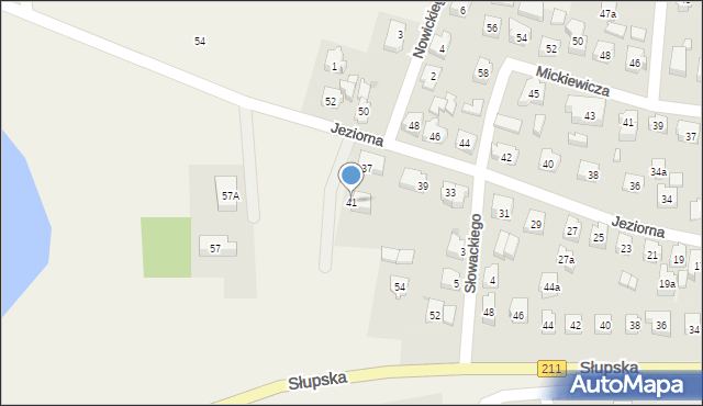Sierakowice, Jeziorna, 41, mapa Sierakowice