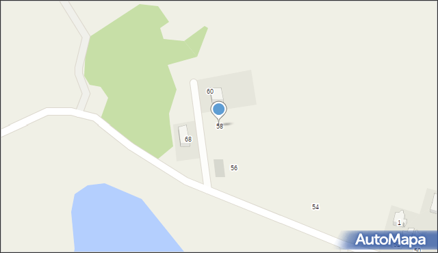 Sierakowice, Jeziorna, 58, mapa Sierakowice