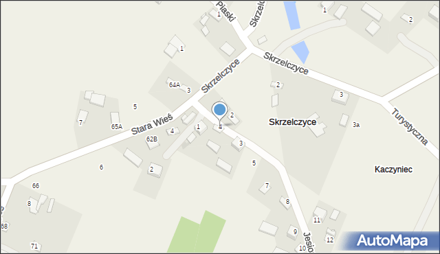 Skrzelczyce, Jesionowa, 4, mapa Skrzelczyce
