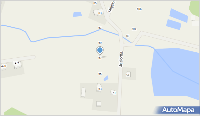 Skrzeszewo, Jeziorna, 57, mapa Skrzeszewo