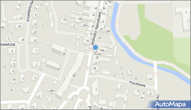 Sławno, Jedności Narodowej, 23, mapa Sławno