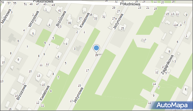 Smardzewice, Jeżynowa, 19, mapa Smardzewice