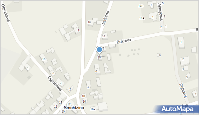 Smołdzino, Jeziorna, 10, mapa Smołdzino