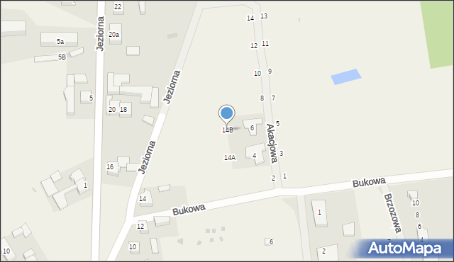 Smołdzino, Jeziorna, 14B, mapa Smołdzino