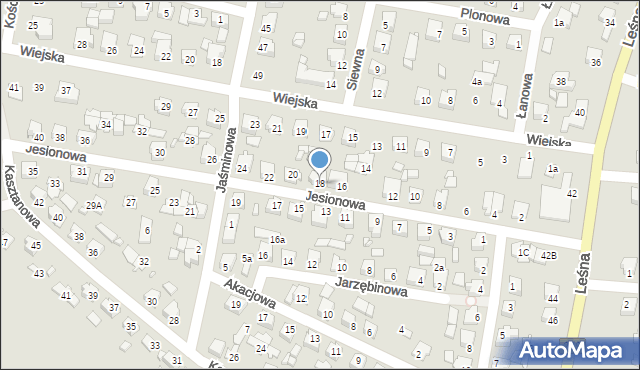 Solec Kujawski, Jesionowa, 18, mapa Solec Kujawski