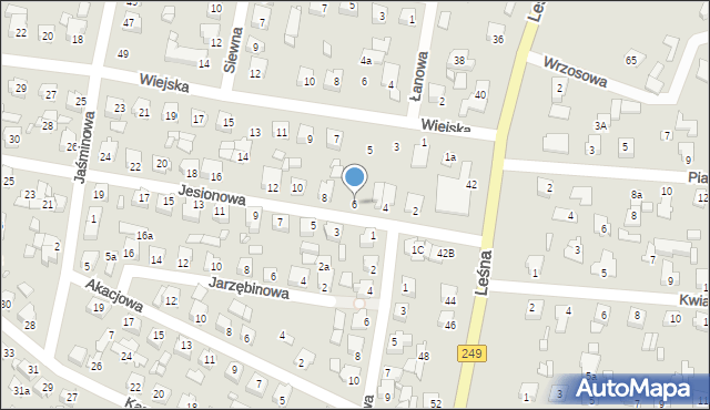 Solec Kujawski, Jesionowa, 6, mapa Solec Kujawski