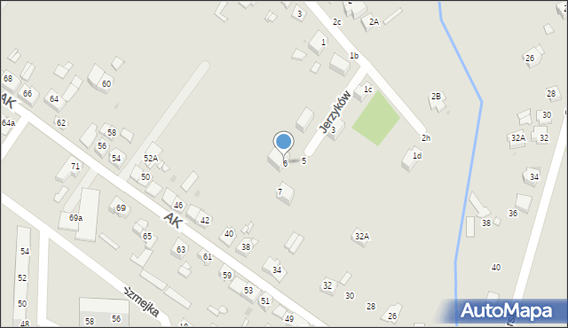 Sosnowiec, Jerzyków, 6, mapa Sosnowca