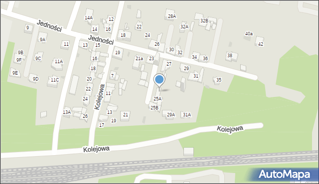 Sosnowiec, Jedności, 27A, mapa Sosnowca
