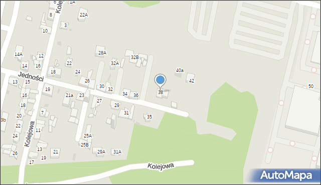 Sosnowiec, Jedności, 38, mapa Sosnowca