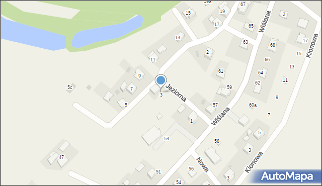 Spytkowice, Jeziorna, 3, mapa Spytkowice