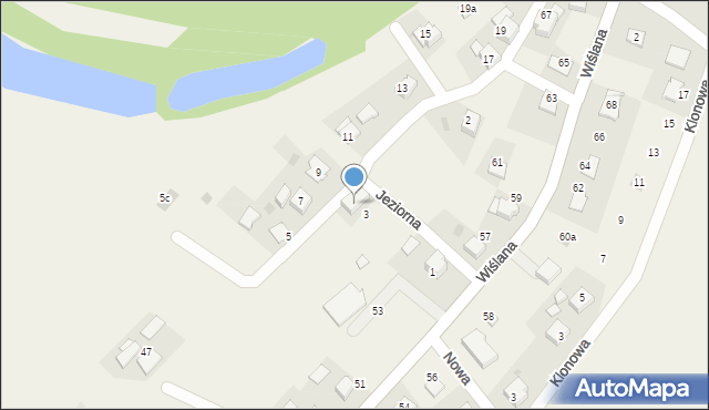 Spytkowice, Jeziorna, 3A, mapa Spytkowice