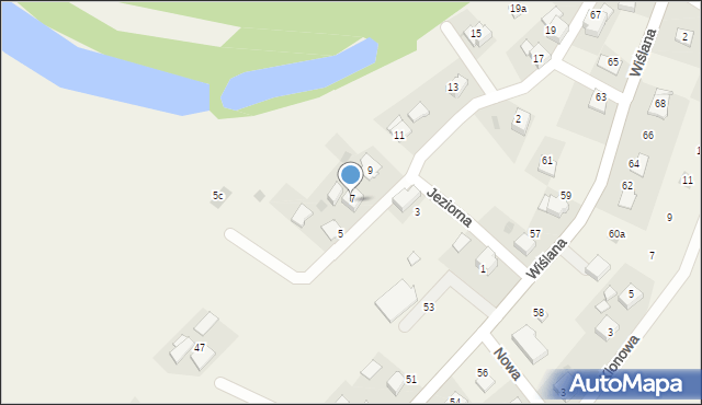 Spytkowice, Jeziorna, 7, mapa Spytkowice