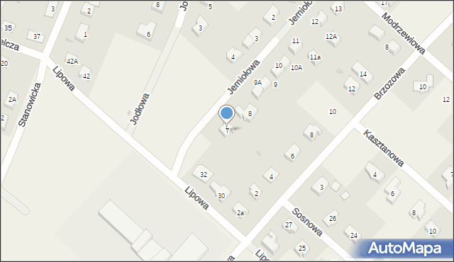 Stanowice, Jemiołowa, 7, mapa Stanowice