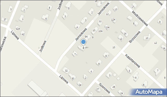 Stanowice, Jemiołowa, 8, mapa Stanowice