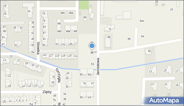 Stara Wieś, Jemiołowa, 65, mapa Stara Wieś