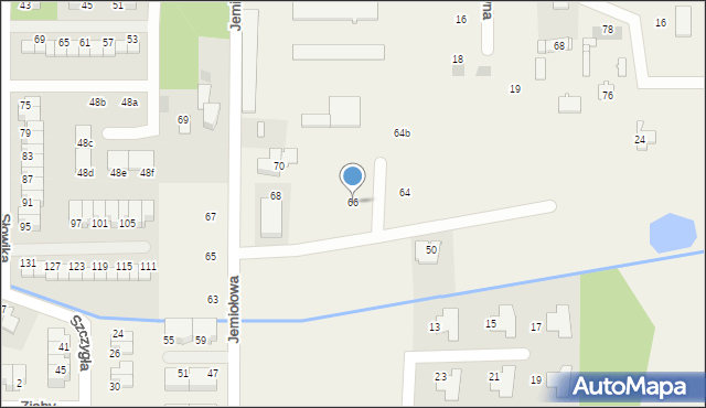 Stara Wieś, Jemiołowa, 66, mapa Stara Wieś