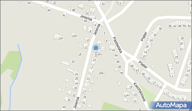 Starachowice, Jelenia, 11, mapa Starachowic
