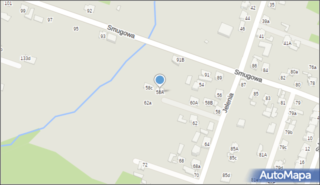 Starachowice, Jelenia, 58A, mapa Starachowic