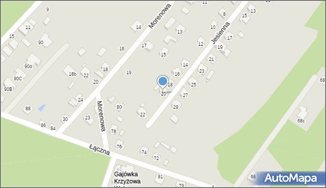 Starachowice, Jesienna, 20, mapa Starachowic