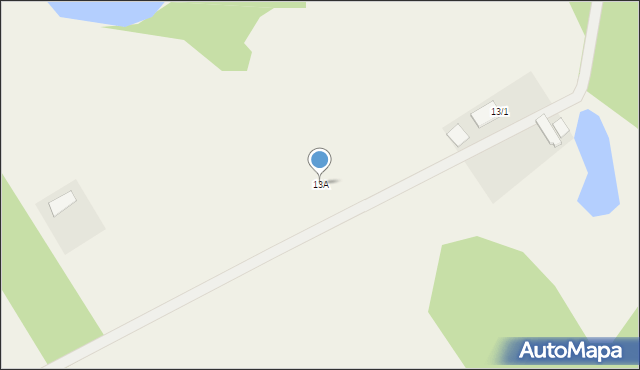 Stare Juchy, Jeziorna, 13A, mapa Stare Juchy