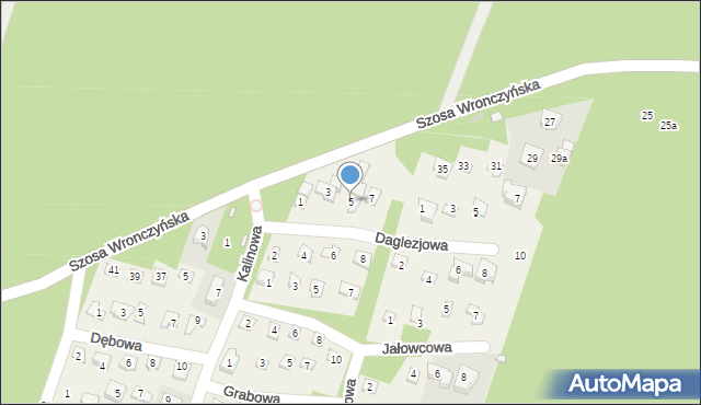 Stęszewko, Jesionowa, 5, mapa Stęszewko