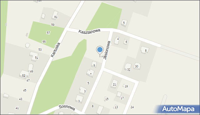 Stężyca, Jesionowa, 11, mapa Stężyca