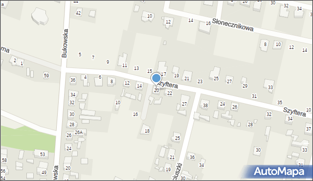 Strykowo, Jeziorna, 20, mapa Strykowo