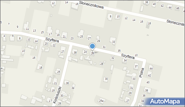 Strykowo, Jeziorna, 26, mapa Strykowo