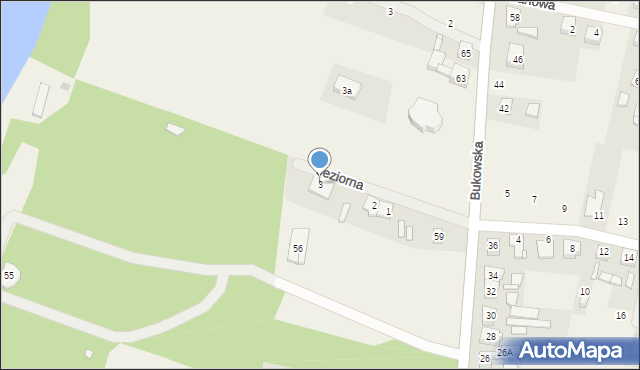 Strykowo, Jeziorna, 3, mapa Strykowo