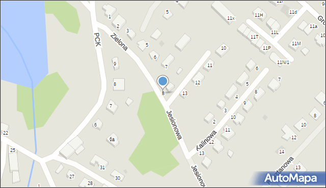 Strzelce Krajeńskie, Jesionowa, 8, mapa Strzelce Krajeńskie