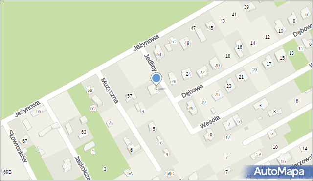 Strzeniówka, Jedliny, 4, mapa Strzeniówka