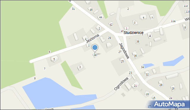 Studzienice, Jeziorna, 1a, mapa Studzienice