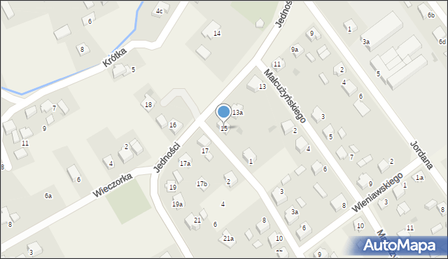 Studzionka, Jedności, 15, mapa Studzionka