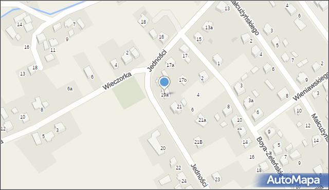 Studzionka, Jedności, 19a, mapa Studzionka