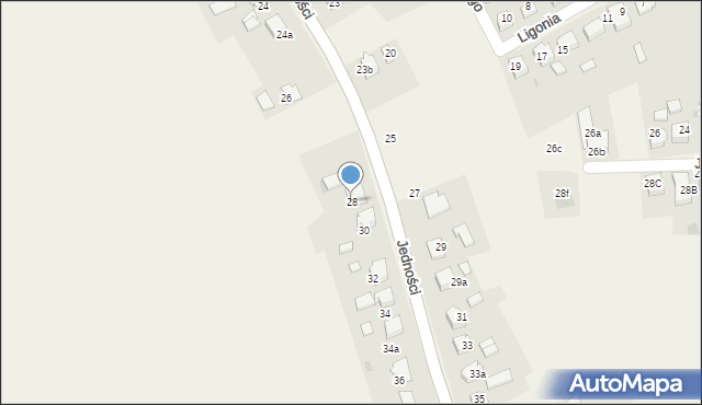 Studzionka, Jedności, 28, mapa Studzionka