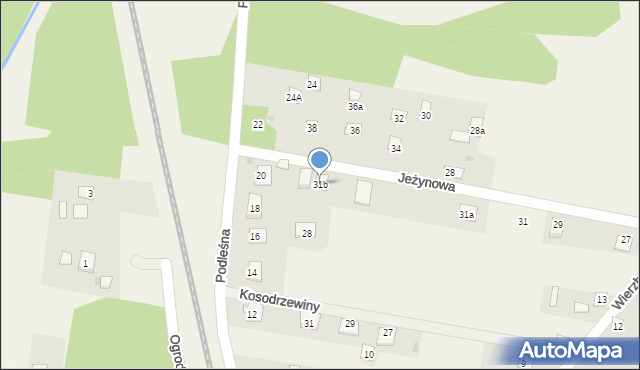 Sułkowice, Jeżynowa, 31b, mapa Sułkowice