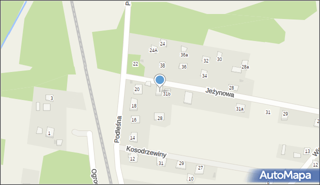 Sułkowice, Jeżynowa, 33a, mapa Sułkowice