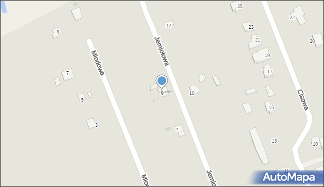 Sulnowo, Jemiołowa, 9, mapa Sulnowo