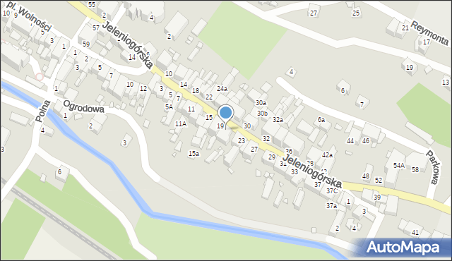 Świerzawa, Jeleniogórska, 21, mapa Świerzawa