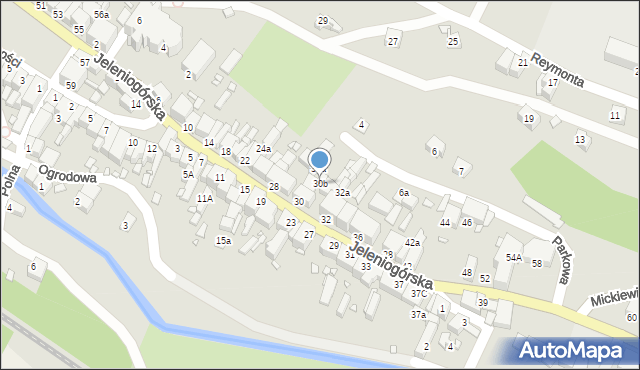 Świerzawa, Jeleniogórska, 30b, mapa Świerzawa