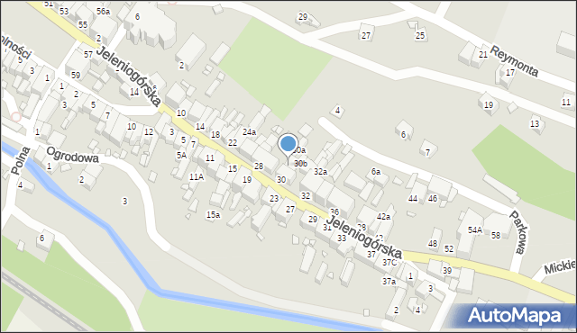 Świerzawa, Jeleniogórska, 30c, mapa Świerzawa