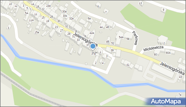 Świerzawa, Jeleniogórska, 37a, mapa Świerzawa