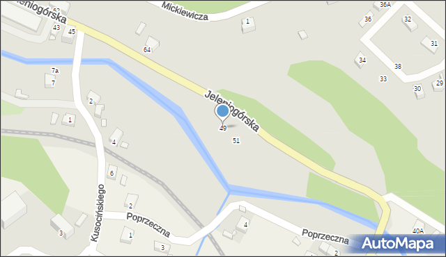 Świerzawa, Jeleniogórska, 49, mapa Świerzawa