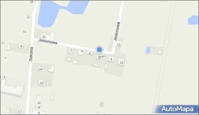 Świnice Warckie, Jesionowa, 10, mapa Świnice Warckie