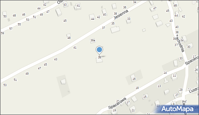 Świnna, Jesienna, 39, mapa Świnna