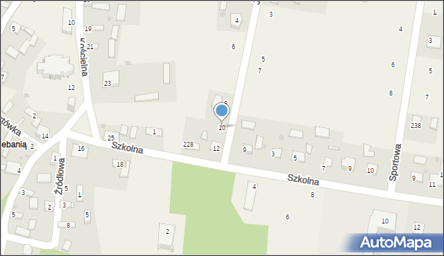 Szaniec, Jesionowa, 10, mapa Szaniec