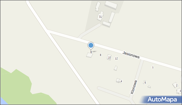 Szarcz, Jesionowa, 6, mapa Szarcz