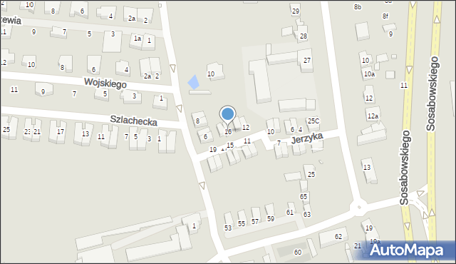 Szczecin, Jerzyka, 16, mapa Szczecina
