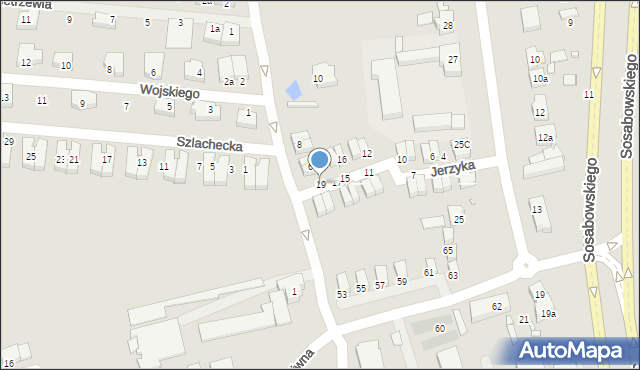 Szczecin, Jerzyka, 19, mapa Szczecina